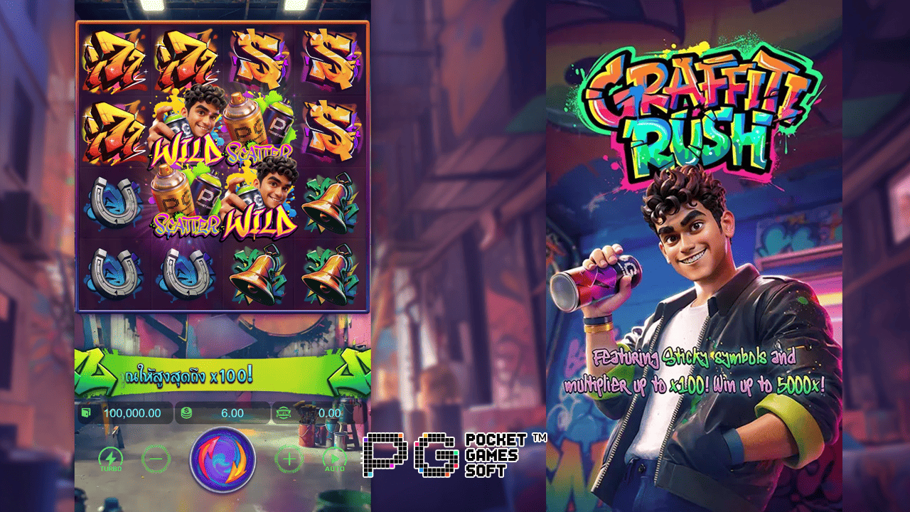 ภาพเกมการเล่นเกมสล็อต Graffiti Rush